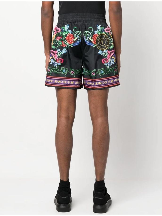 Patterned shorts with drawstring - Versace Jeans Couture 